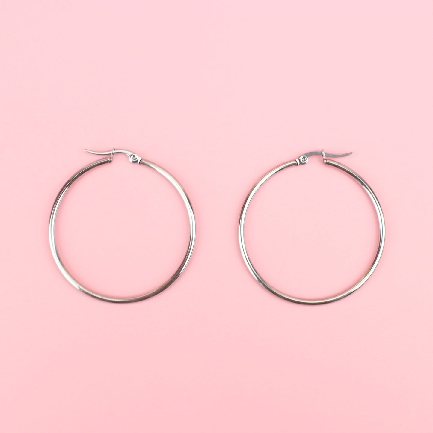 45mm Stainless Steel Hoop Earrings