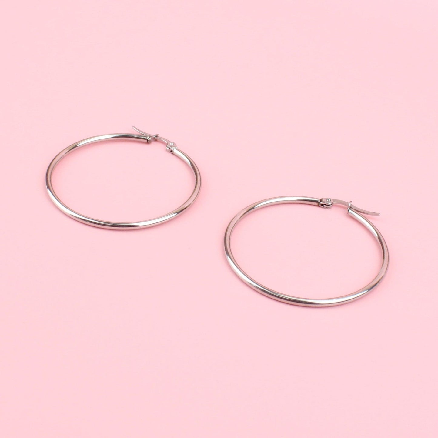 45mm Stainless Steel Hoop Earrings