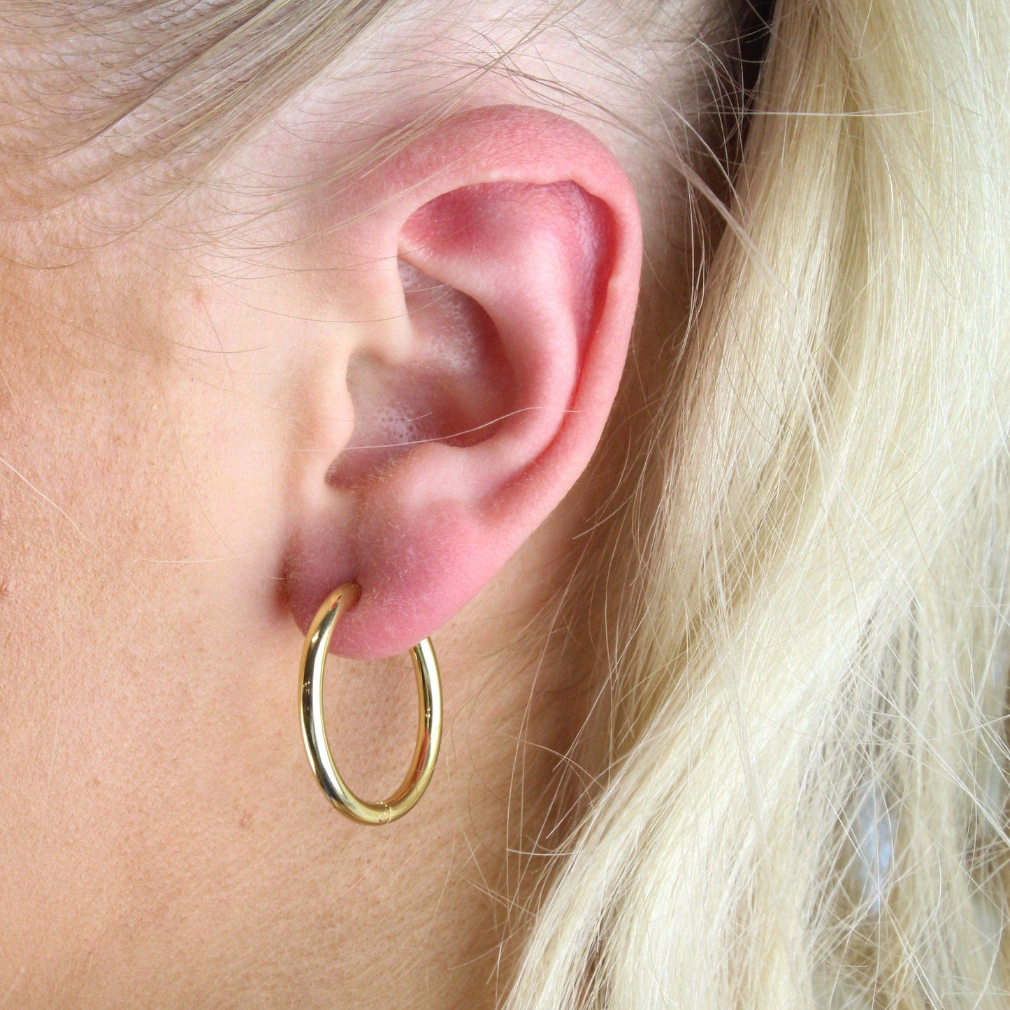 25mm Stainless Steel Hoop Earrings (Gold Plated)
