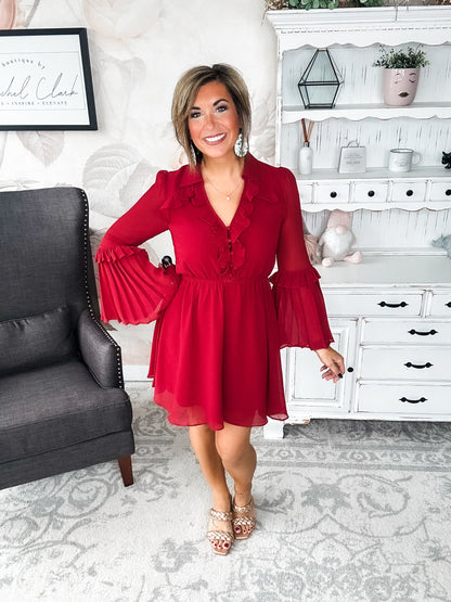 Light the Fire Pleated Dress