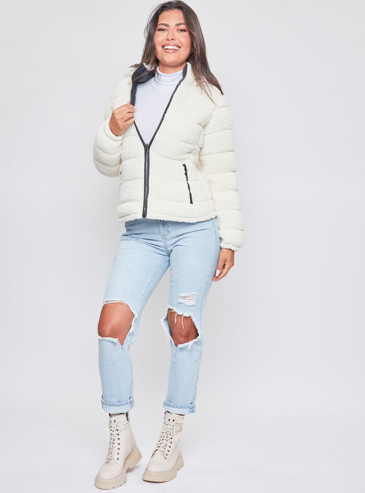 Poodle Fur Reversible Jacket