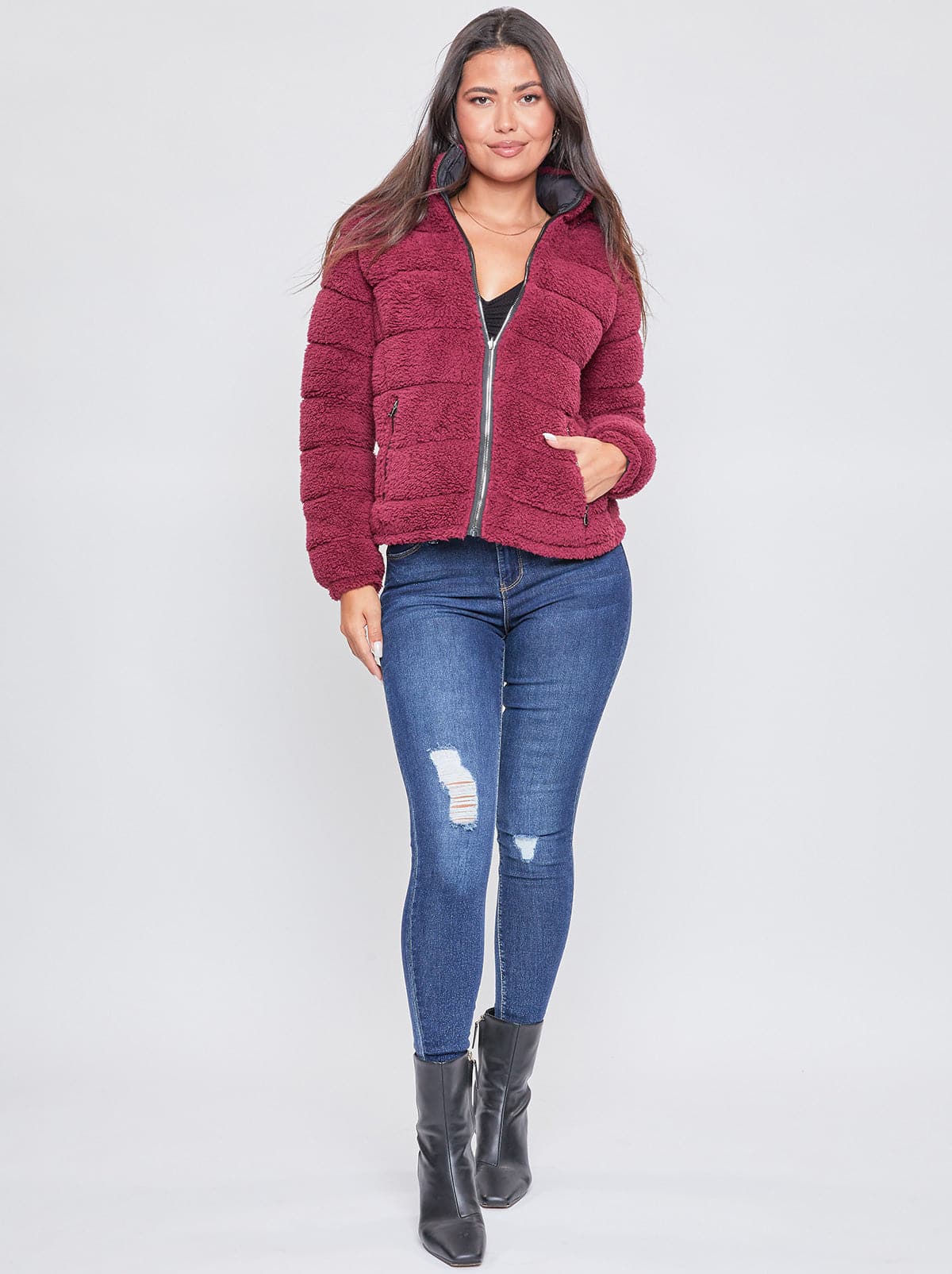 Poodle Fur Reversible Jacket