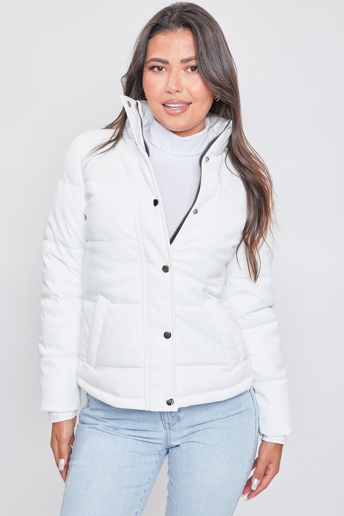 Pleather Puffy Jacket
