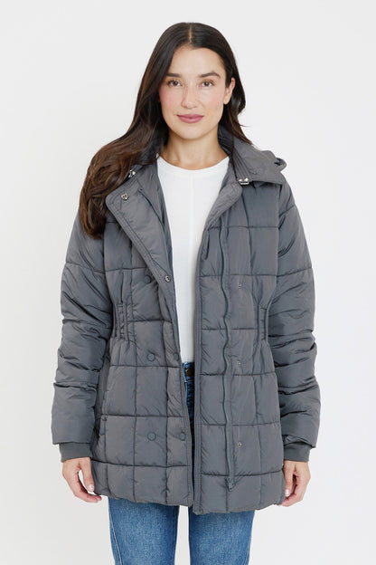 Detailed Snap Puffer Jacket
