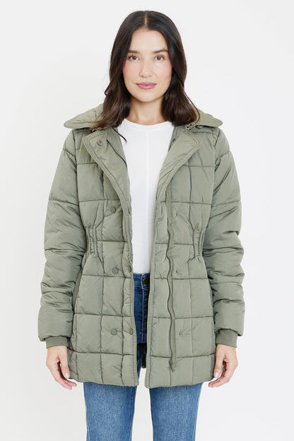 Detailed Snap Puffer Jacket