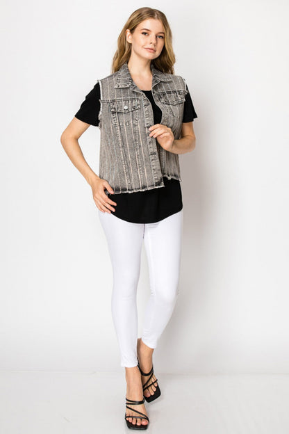 Origami - Sequin Denim Vest