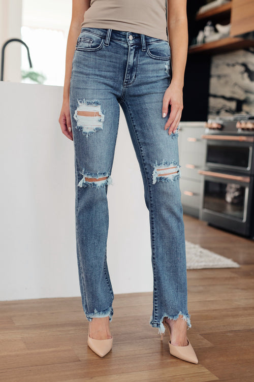 O'Hara Destroyed Straight Jeans