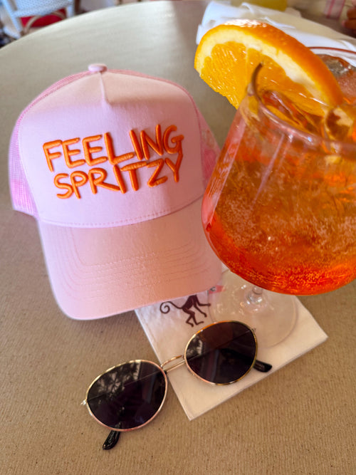 Feeling Spritzy - Pink Vintage Trucker Hat - PREORDER