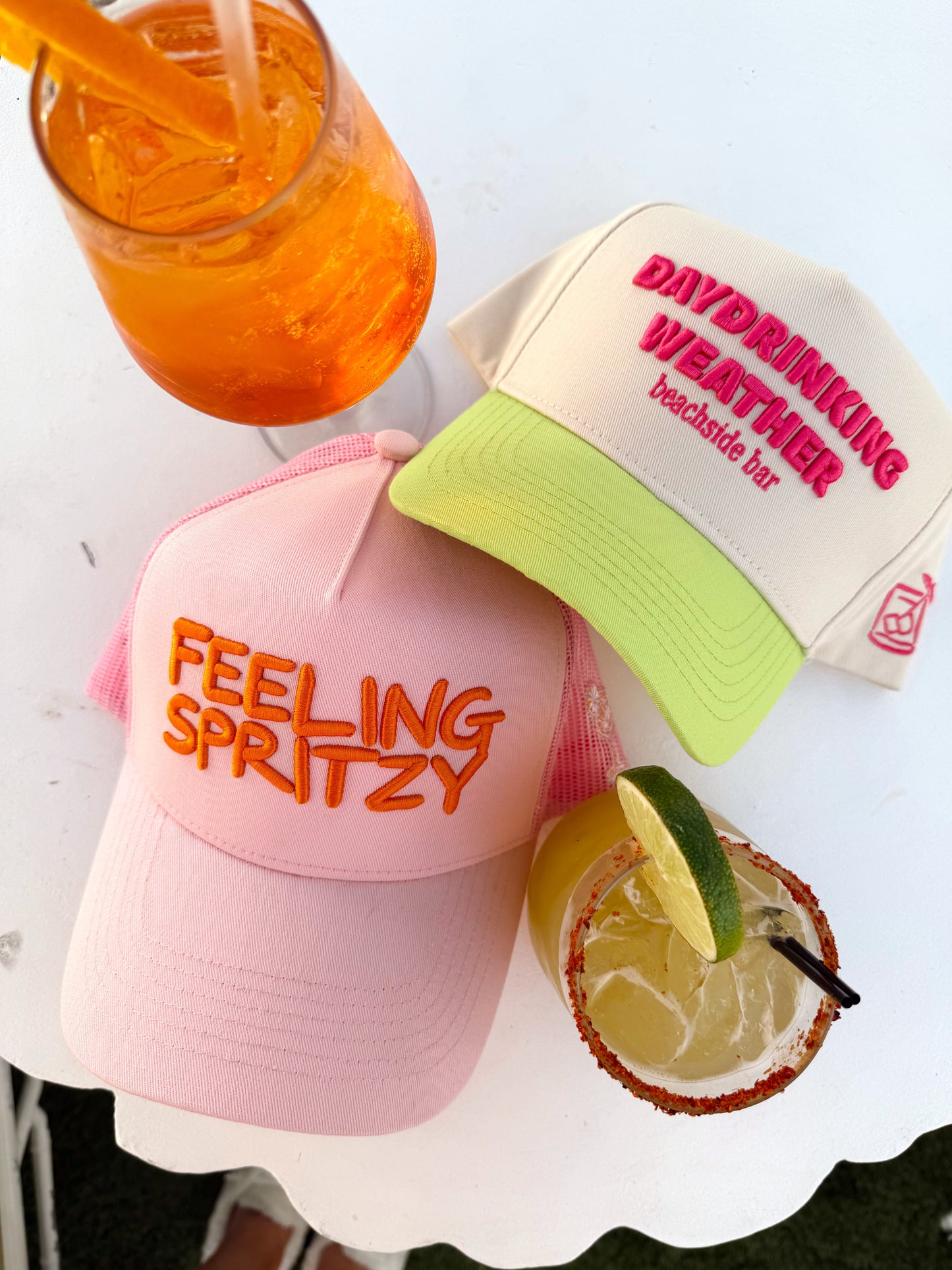 Feeling Spritzy - Pink Vintage Trucker Hat - PREORDER