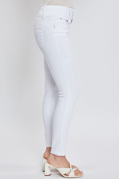 Women's 3 Button WannaBettaButt Skinny Ankle Jeans