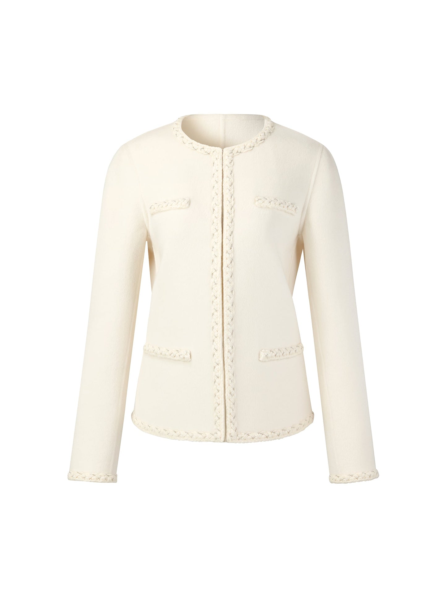Cashmere Wool Blend Double-Faced Women Jacket
