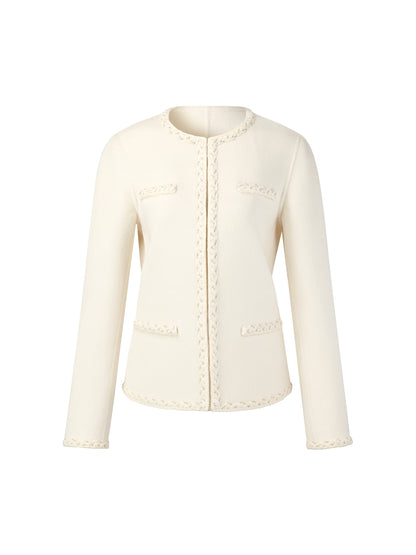 Cashmere Wool Blend Double-Faced Women Jacket