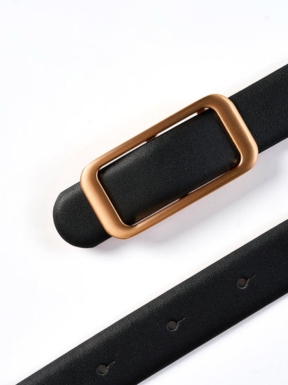 Minimalist Reversible Women Leather Belt