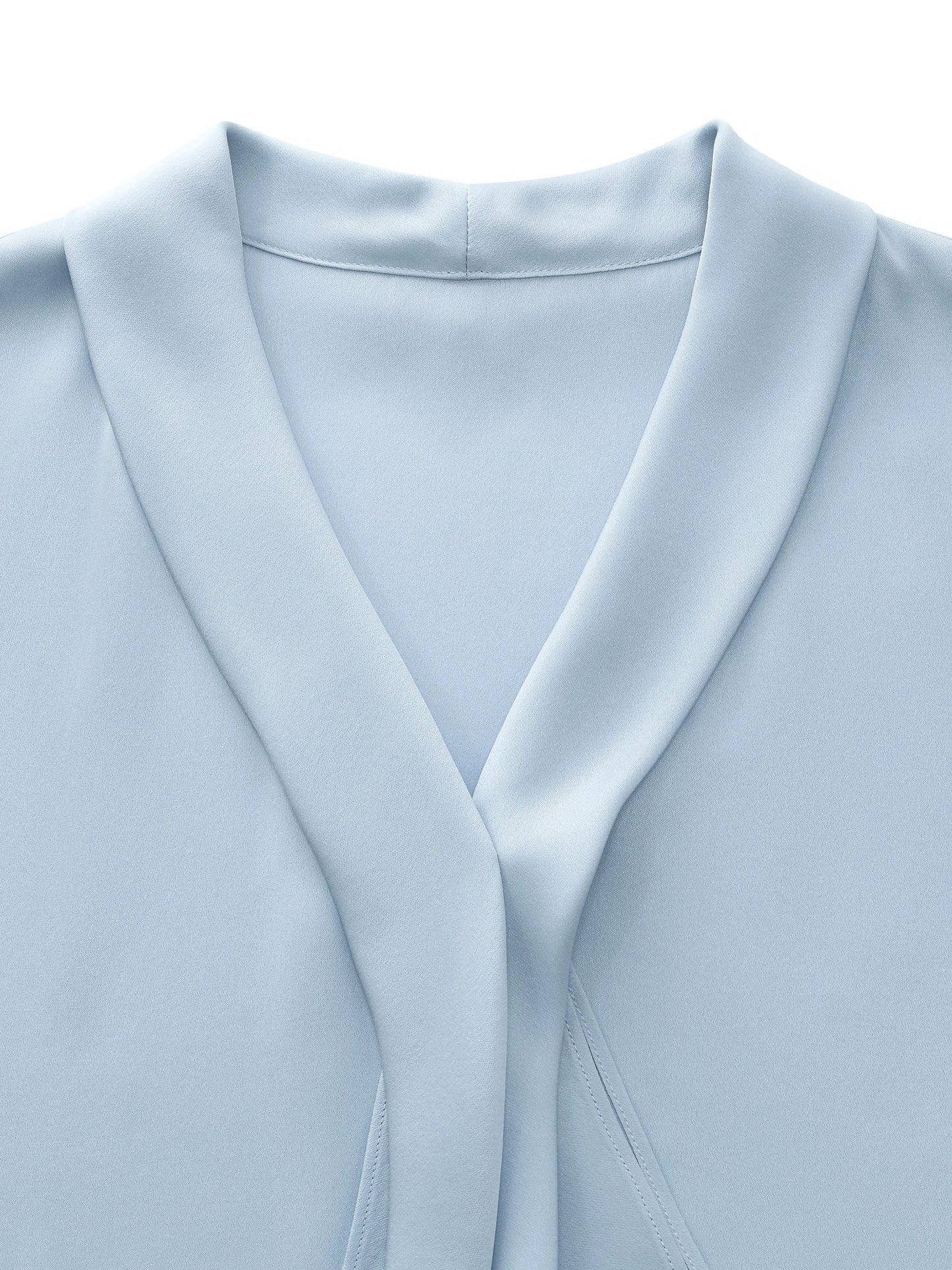 22MM Mulberry Silk Tie Neck Women Blouse