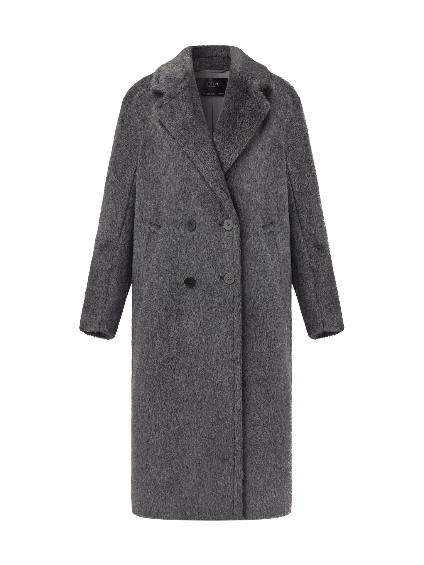 Brushed Alpaca Wool Blend Unisex Overcoat