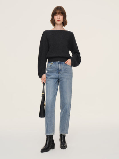 100% Cotton Denim Women Tapered Ankle Jeans
