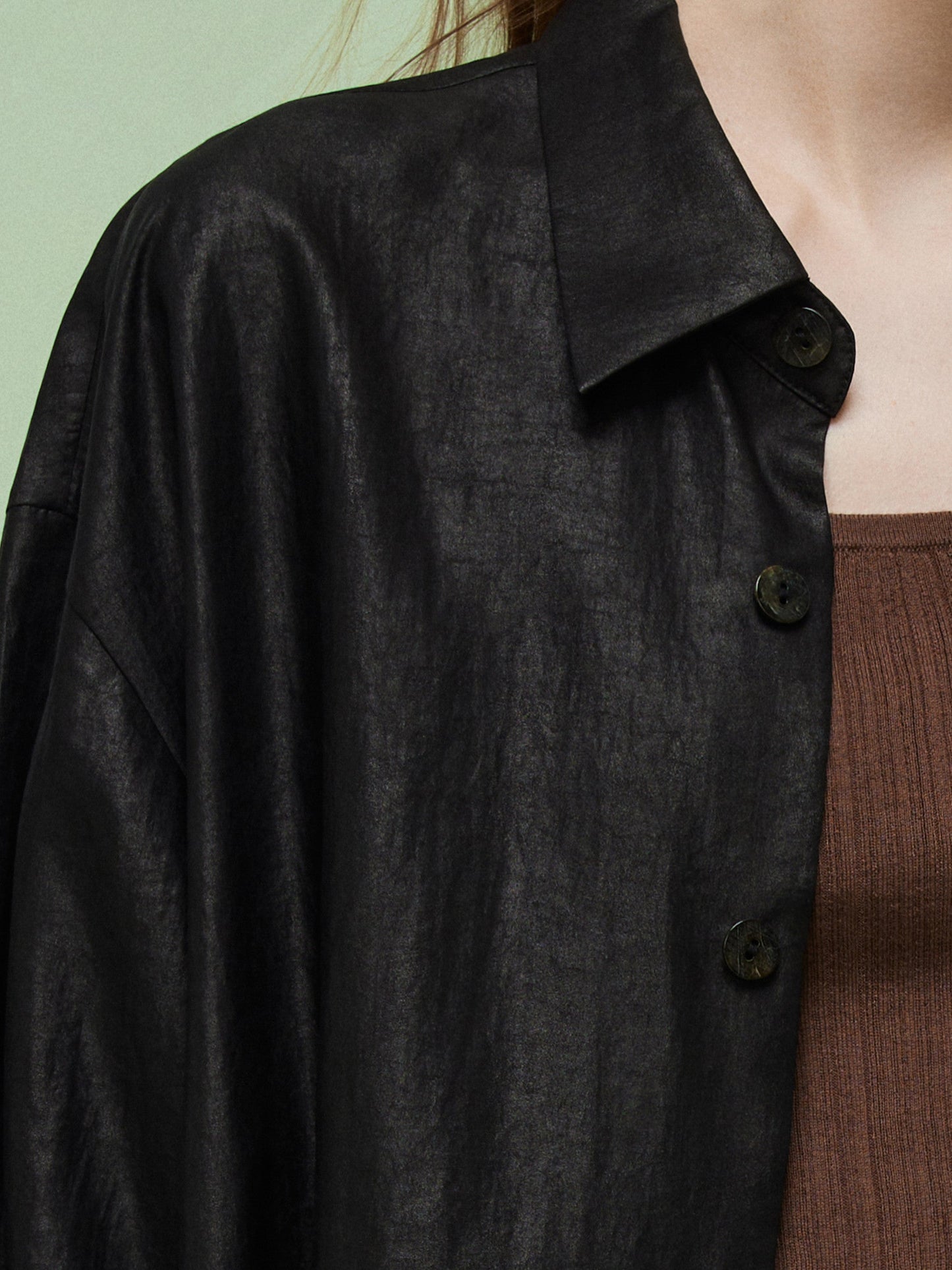 16MM Xiang Yun Silk Unisex 3/4 Sleeves Oversized Shirt