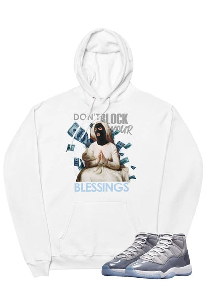 Air Jordan 11 "Don't Block Your Blessings" Hoodie Cool Grey
