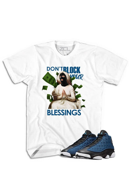 Air Jordan 13 "Don't Block Your Blessings" Tee Brave Blue
