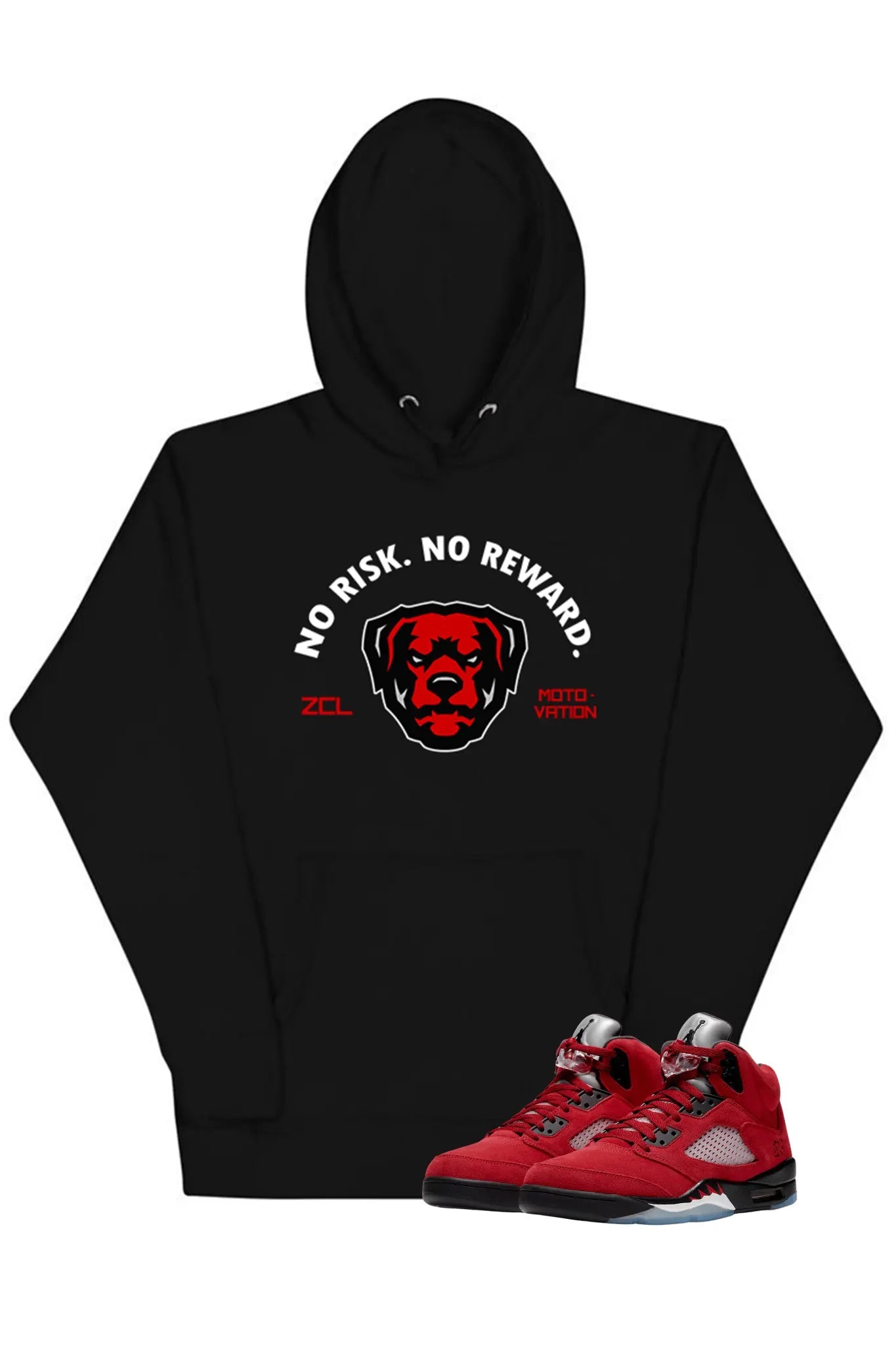 Air Jordan 5 Retro "No Risk No Reward" Hoodie (Raging Bull)