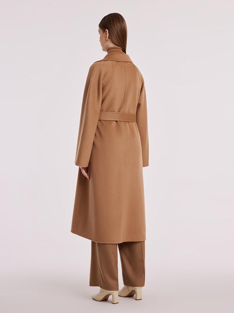 Pure Cashmere Tie-up Women Coat