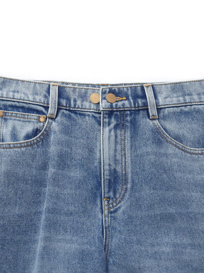 100% Cotton Denim Women Tapered Ankle Jeans