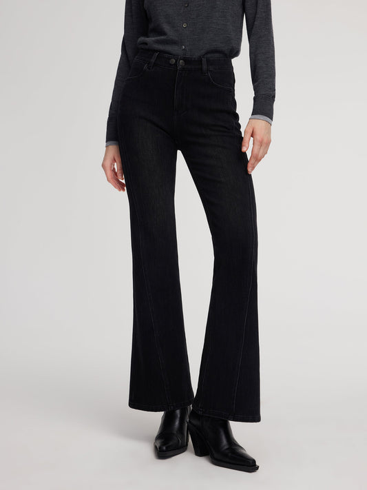 Brushed Denim Women Flared Jeans