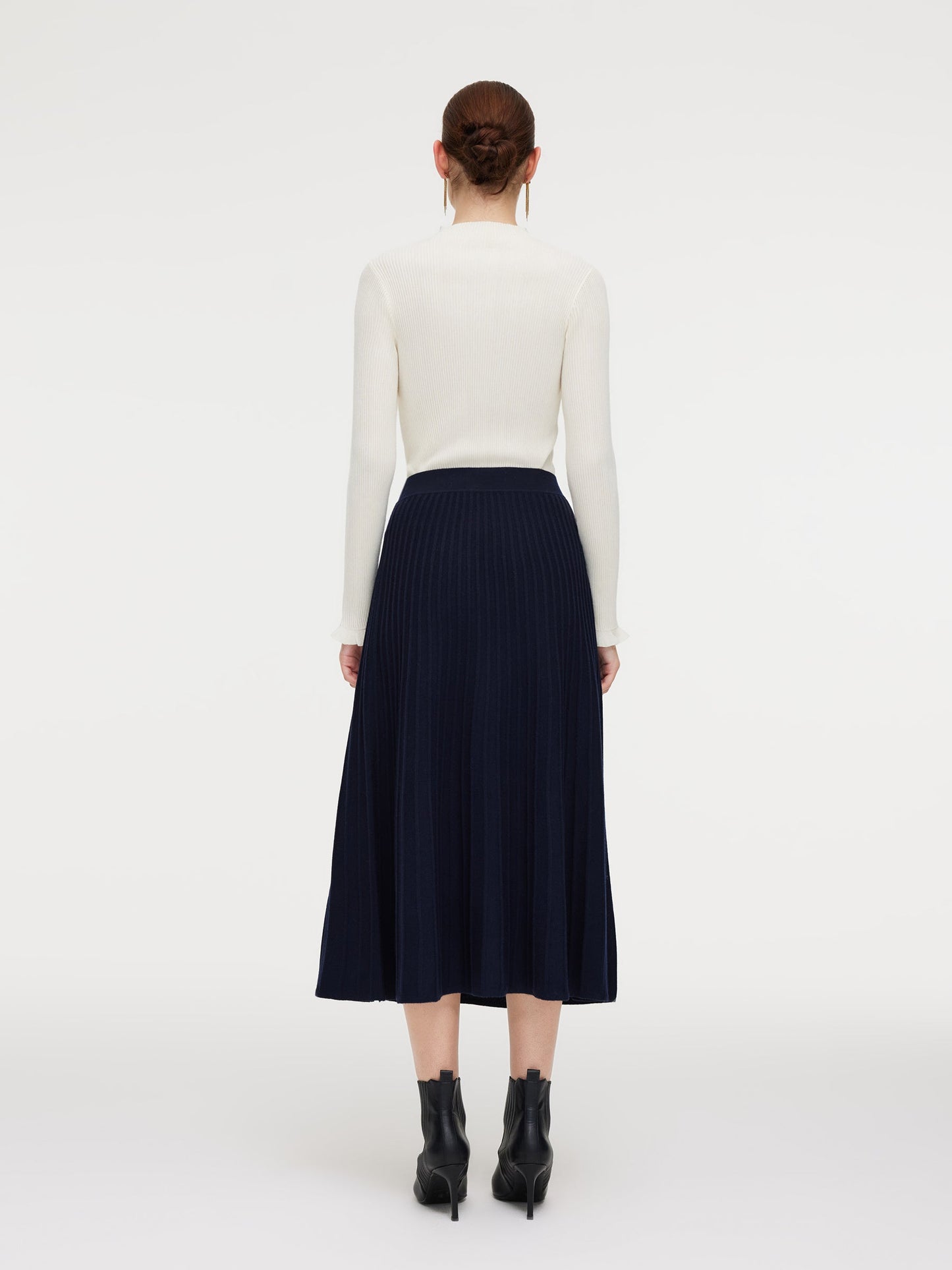 100% Wool A-Line Women Knit Skirt