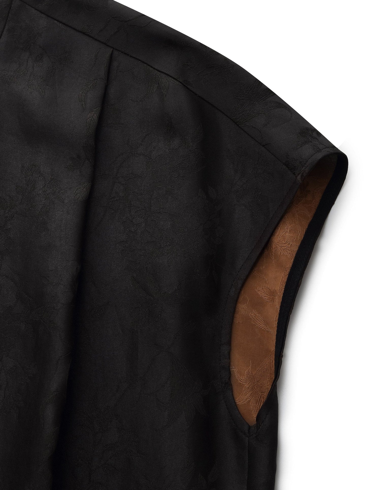 19MM Gambiered Canton Gauze Women Qipao Maxi Dress