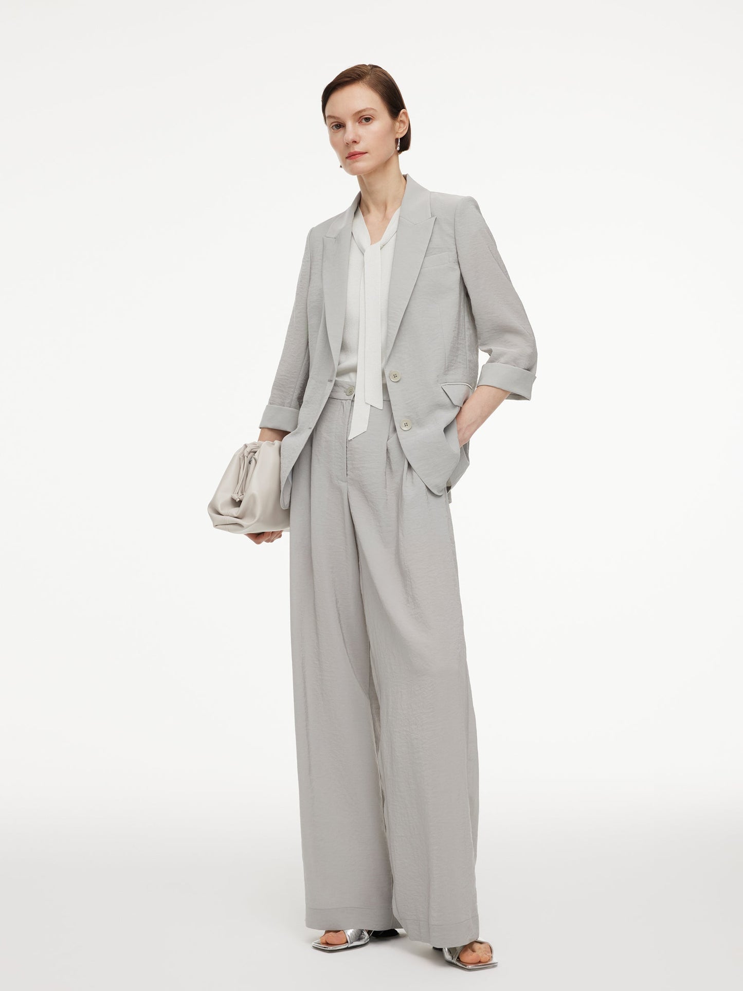 Triacetate Blend H-Line Women Blazer