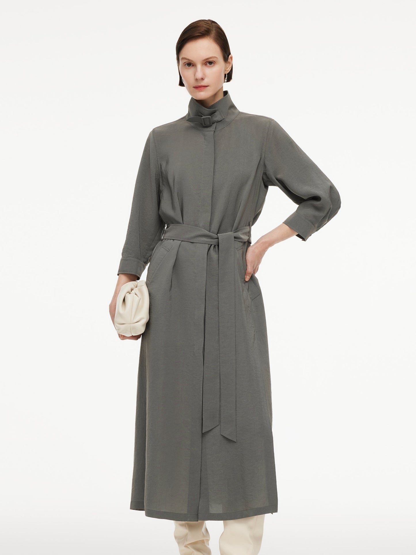 [Preview] Triacetate Blend Women Trench Coat