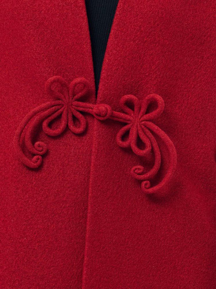 100% Wool New Chinese-Style Women Coat