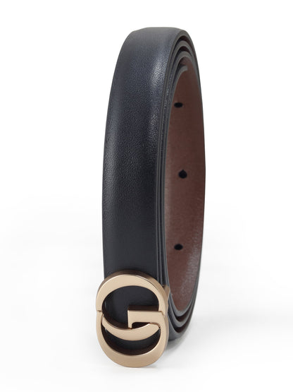 GO Letter Women Leather Belt Size Small