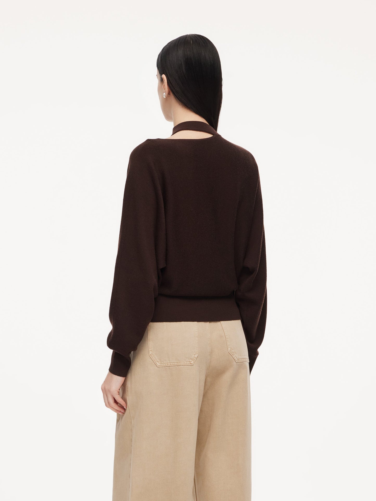 100% Wool Cut Out Women Sweater