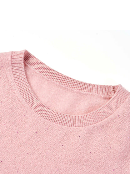 [Preview] 100% Cashmere Beaded Sequins Women Sweater