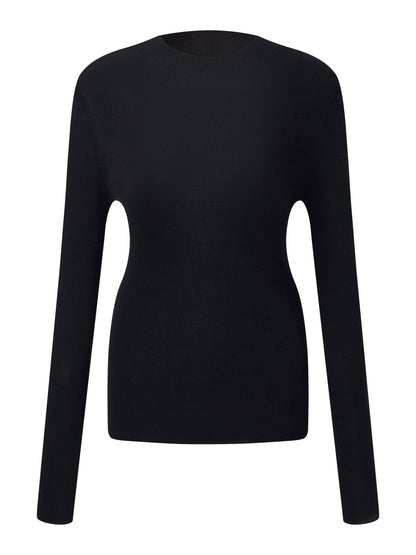 Cashmere Mulberry Silk Tencel Blend Women Knit Top