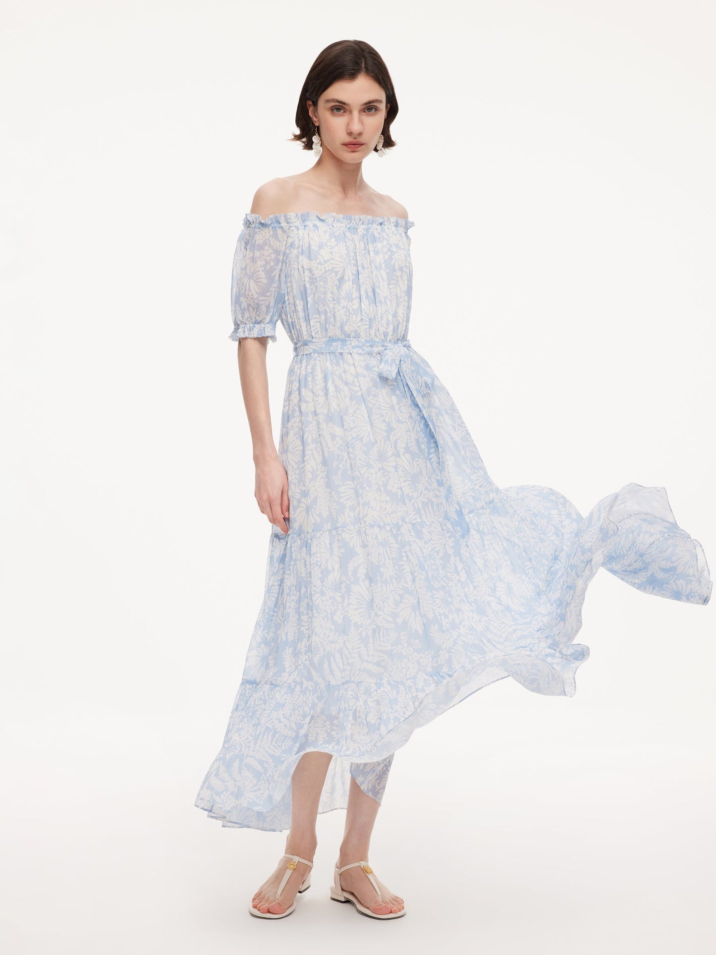 10MM Mulberry Silk Convertible Neck Women Belted Maxi Dress