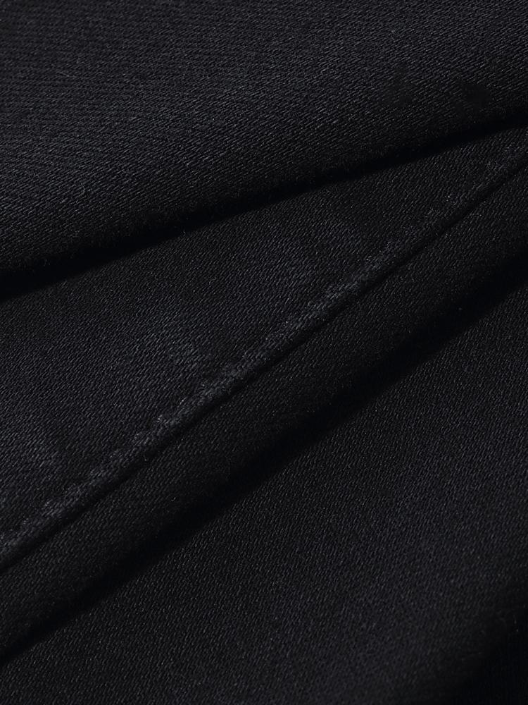 Black Ankle Length Flared Jeans