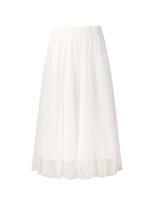 [Preview] Elastic Waist A-Line Pleated Women Mesh Skirt