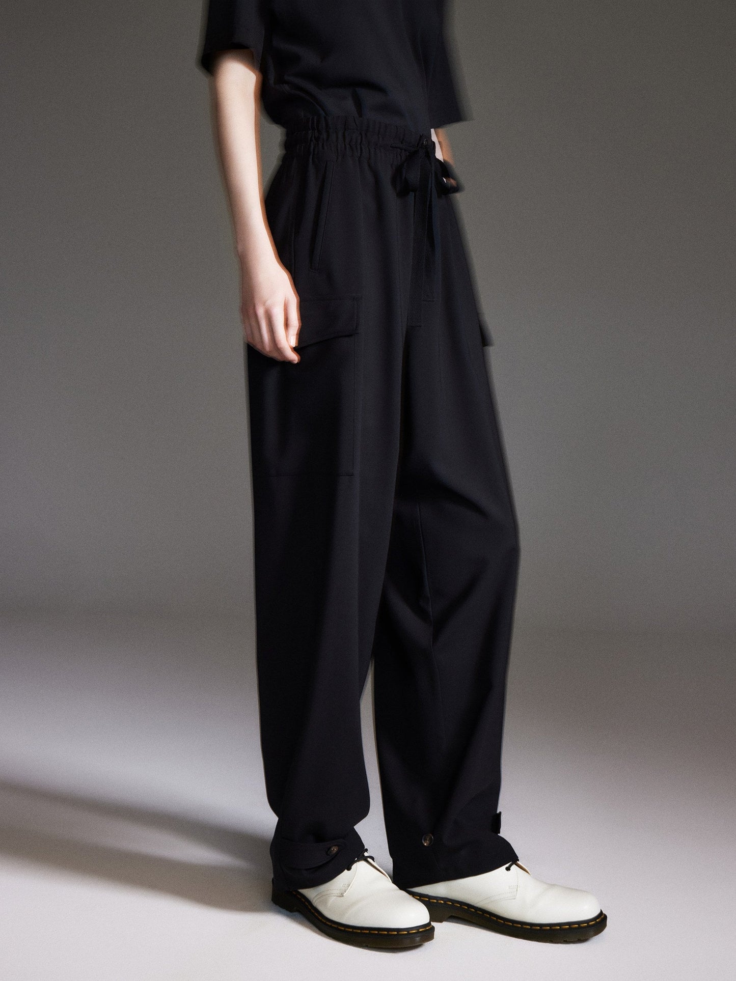Machine Washable Wool Blend Unisex Straight Leg Pants