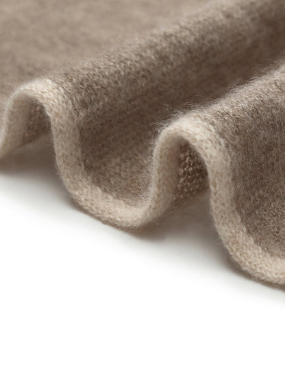 Contrast Trim Asymmectrical Cashmere Scarf