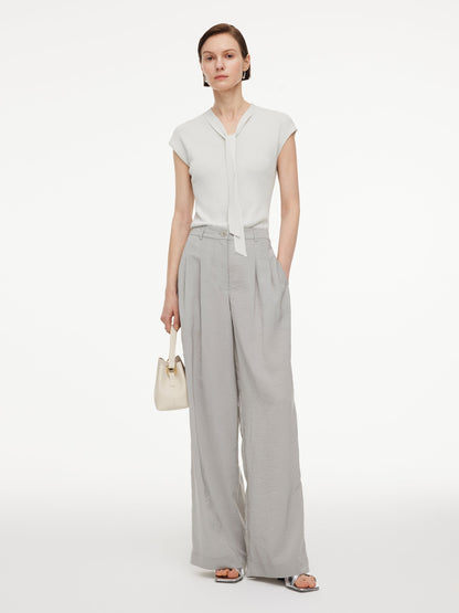 Triacetate Blend Women Straight Leg Pants