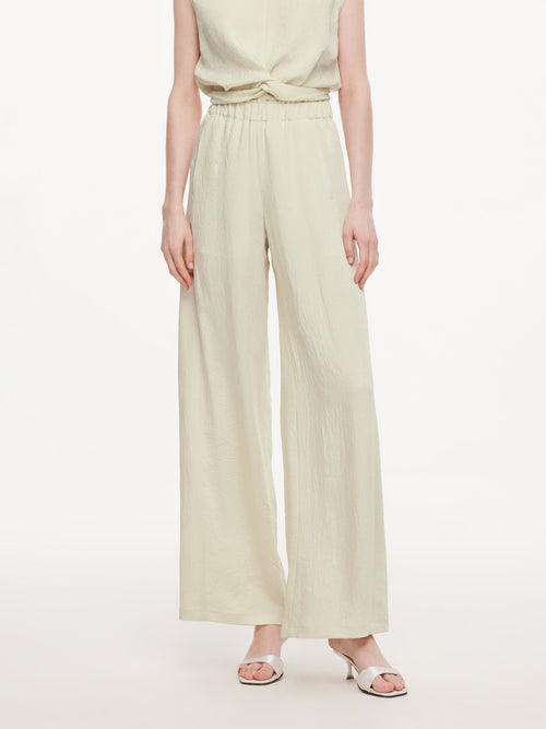 100% Acetate Straight Leg Women Pants