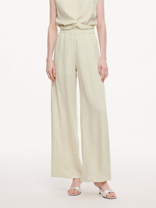 100% Acetate Straight Leg Women Pants