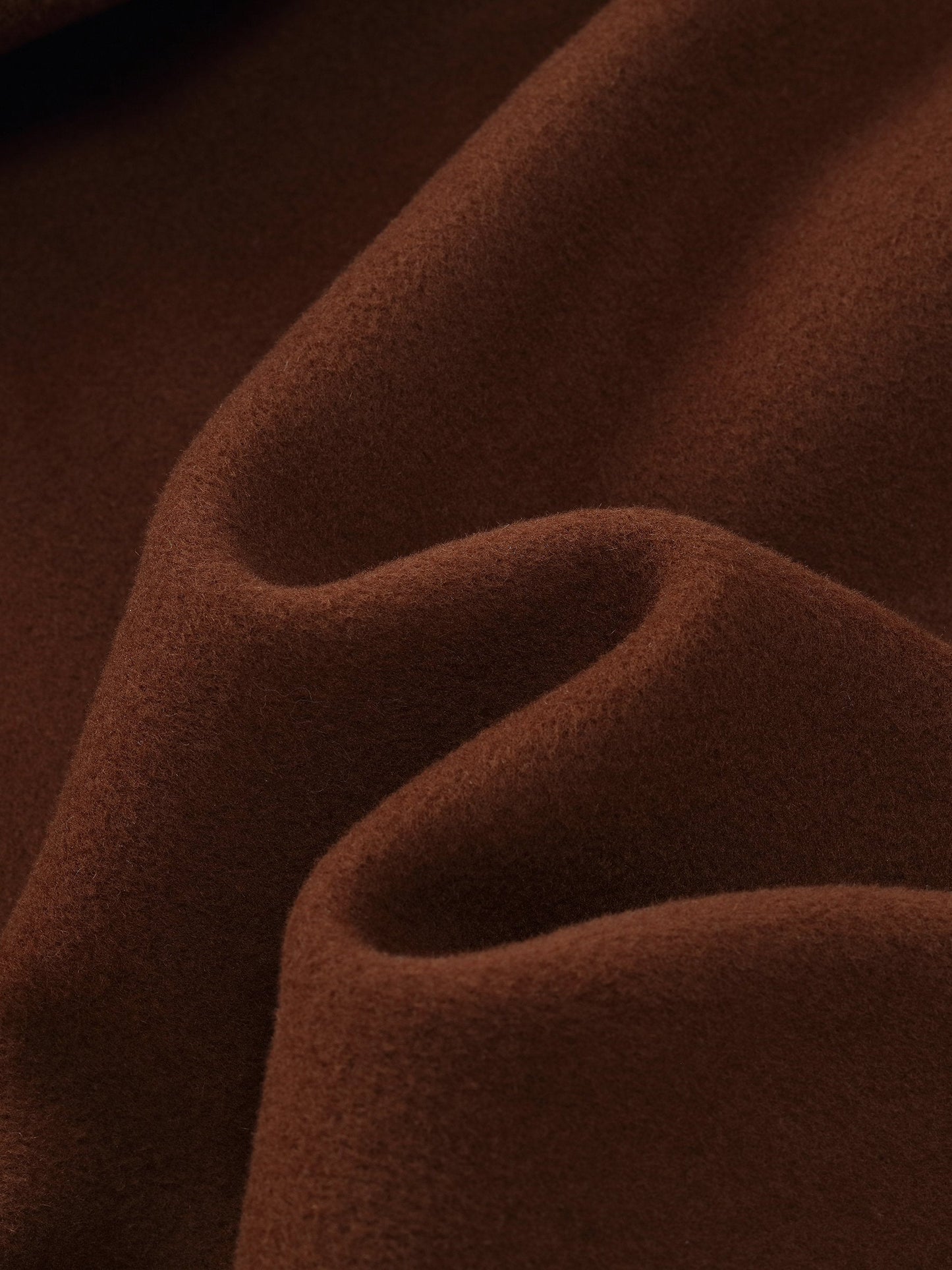 Cashmere Wool Blend Wide Collar Double-Faced Women Wrap Overcoat