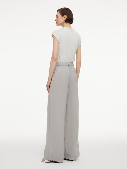Triacetate Blend Women Straight Leg Pants