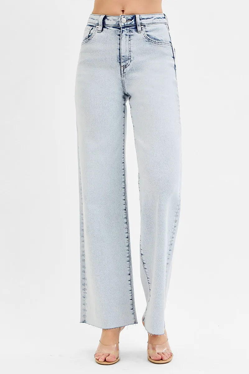 RISEN Full Size High Rise Wide Leg Jeans Plus Size