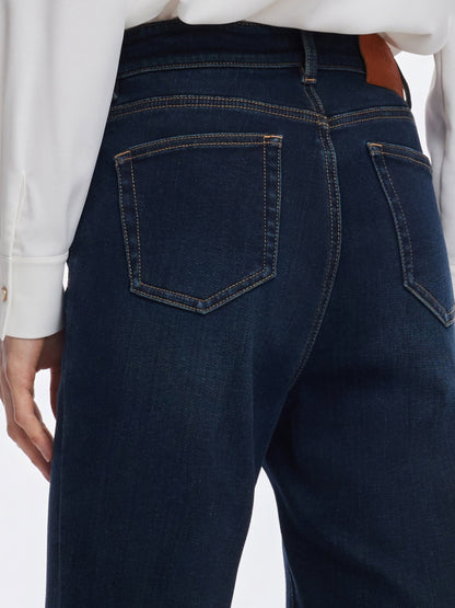 Denim Fleece Lined Women Flared Jeans