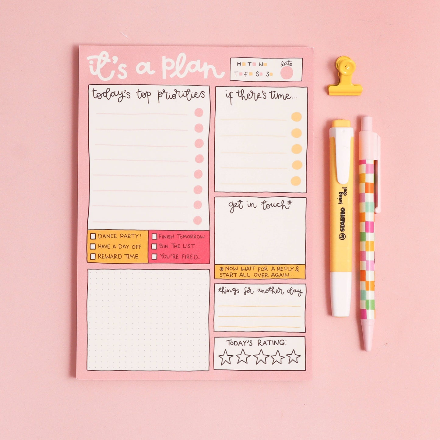 A5 Notepad - Daily Planner - It’s A Plan