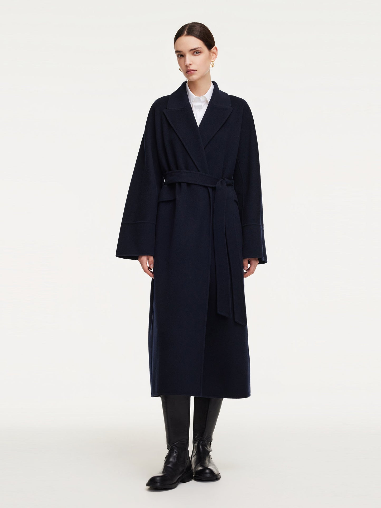 100% Wool Unisex Wrap Overcoat